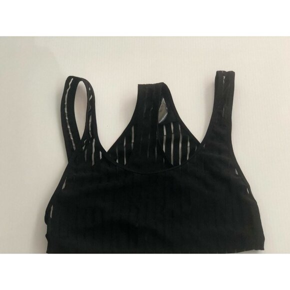 Nasty Gal Women’s Black Striped Sheer to Your Heart Bodysuit Size S Sexy Stretch - Picture 7 of 9